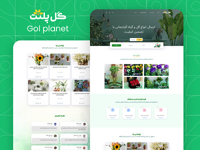 Gol Planet flower landing page product design uiux website