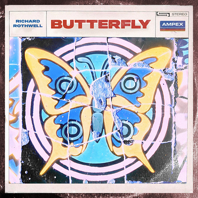 BUTTERFLY LP sleeve for RR (2023) album album art album cover album sleeve alex alex odam butterfly odam richard rothwell vinyl vinyl sleeve