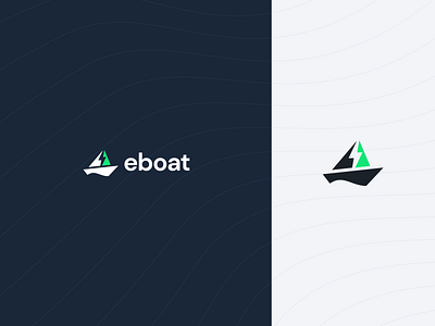 eboat - Electric Boat Logo boat branding electric electricity electronic energy green lightning logo logotype neon sea ship