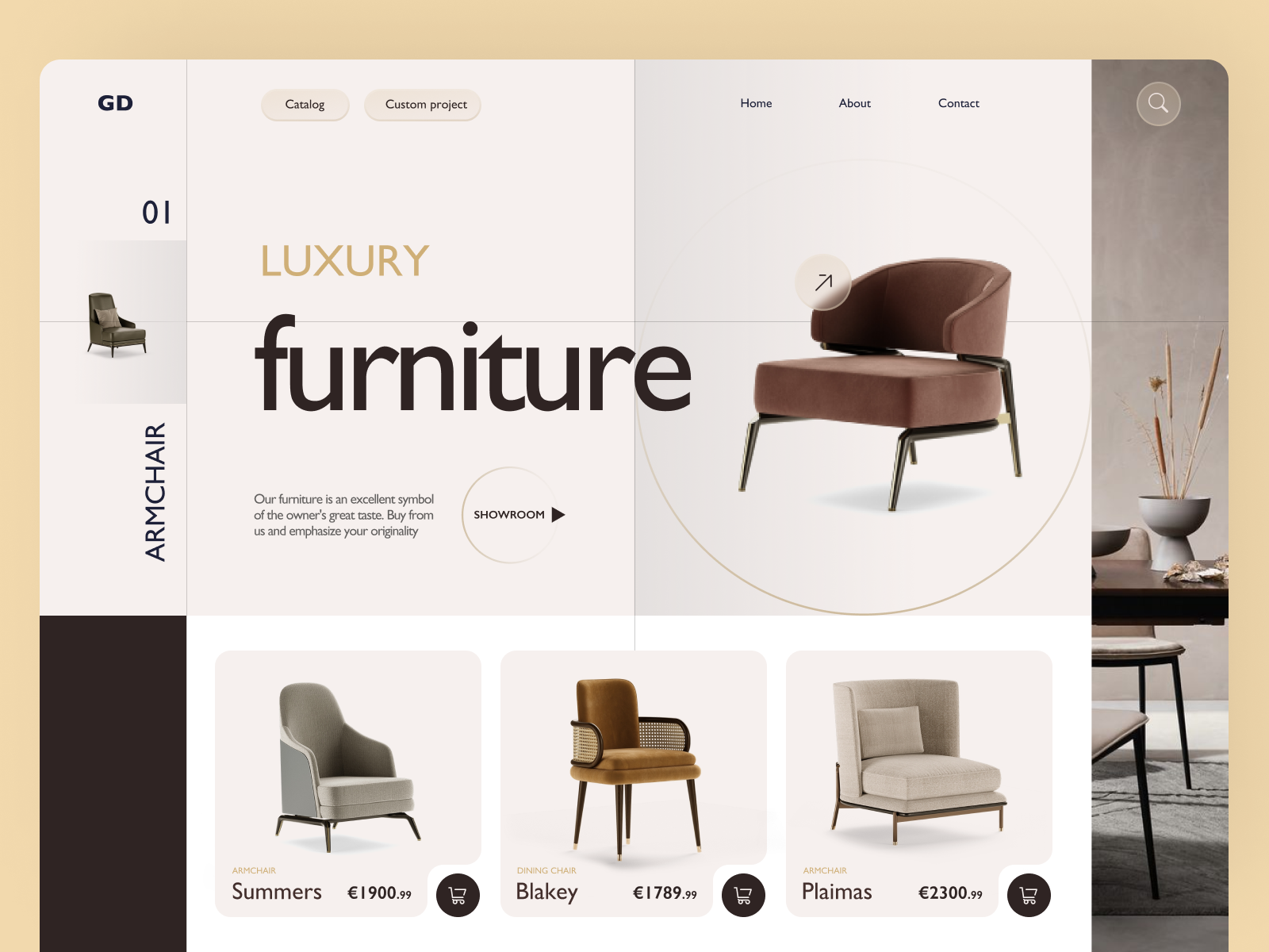Furniture store  Design by Anastasia Golovko on Dribbble