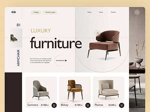 Furniture store - Web Design by Anastasia Golovko on Dribbble