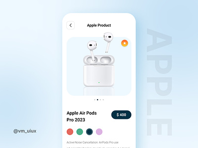Apple Product Mobile Ui 3d airpods app appdesign appleproduct application bluewhale colorcombination design figma handsfree mobile mobileapp typography ui uiux ux vm uiux