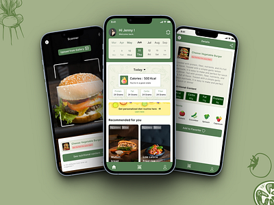 Food Scanner UI design foodscanner nutrient scanner ui