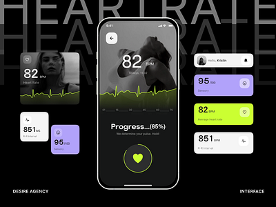 Heart Health Mobile App (iOS, Android) android animation branding design desire agency graphic design illustration ios logo mobile motion motion graphics ui