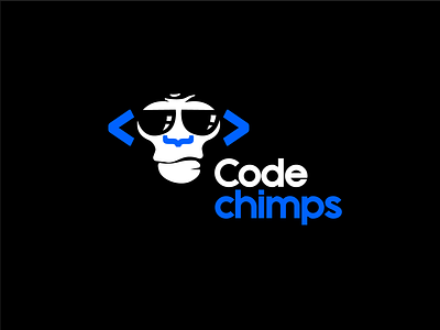 Code Chimp artdemix chimp code glass logo monkey