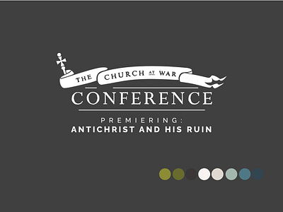Church at War Conference 2022 branding bunyan christ church design logo
