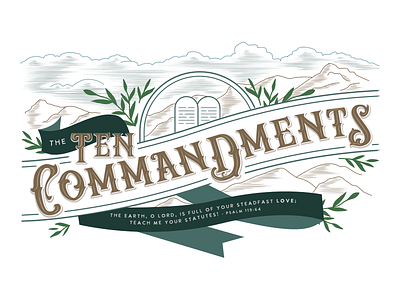 The Ten Commandments 10 commandments bible christ church design god illustration law old testament