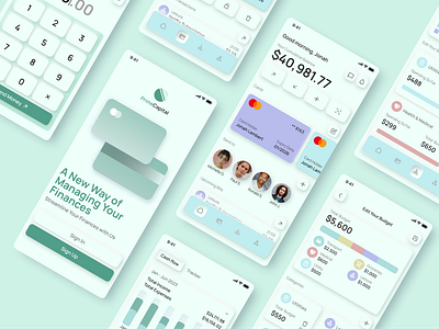 Banking Mobile App: iOS Android UX UI Neumorphic Design soft ui