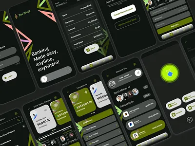 Zee banking FINTECH APP banking graphic design mobile app ui ux design