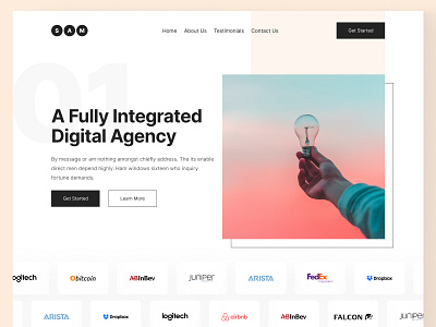 Digital Agency Landing page design concept concept creative design creativedumbs design digital digital agency dumbs landingpage marketing software company trendy design ui uiux userinterface ux website website design