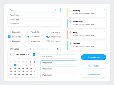 mMaven - Design System blue button calendar checkbox clean components design system dropdown field filter input library light minimal modern picker platform select toast ui