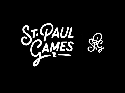 St. Paul Games - Logo board games branding clean design games gaming graphic graphic design icon iconography illustration lettering logo minnesota monogram typography vector