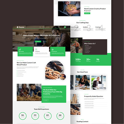 Kayoo Wood Crafting Website Design-UIdesignz app branding dashboard design graphic design illustration logo mobile app design ui ux