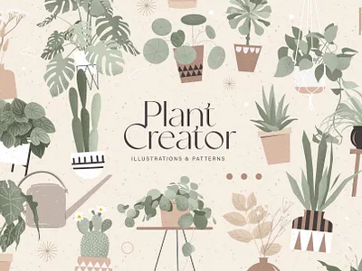 Plant Creator | Illustration Pack clipart cliparts design digital art digital assets digital cliparts digital illustration flower clipart flowers graphic design illustration illustrations plants vector clipart vector graphic vector illustration wall art wall art design