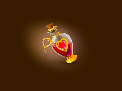 Love Potion artwork egoraz icon illustration logo love bottle love potion magic potion procreate