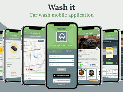 Wash it - Case Study app branding design graphic design illustration logo typography ui ux vector