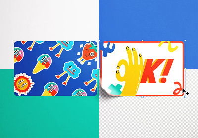 2 Rectangle Stickers Mockup branding crease design graphic design illustration logo mockup note paper rectangle sticker