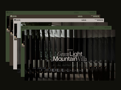 Green Light Mountain Villa — Concept pt 5 art direction concept design flat interface layout ui ux web design web site