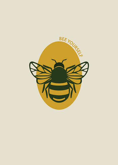 Bee Yourself bee bee yourself desgin graphic design illustration logo yellow yourself