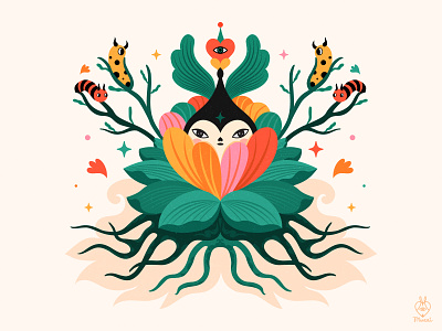 Fiorella adobeillustrator characterdesign colorful digitalart flower illustration nature plants vector vectorial