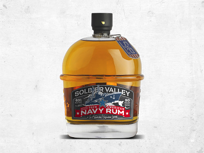 Soldier Valley - Navy Rum illustration packaging rum soldier spirits