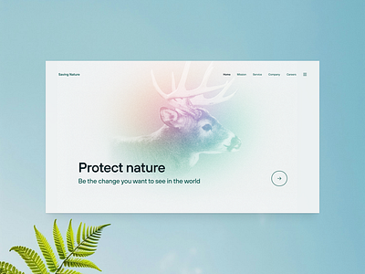 ❧ protect nature animals landing landing page nature protect saving ui world