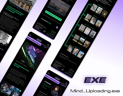 Mind_Uploading.exe - Une capsule temporelle cyberpunk cyberpunk graphic design logo project student webdesign website