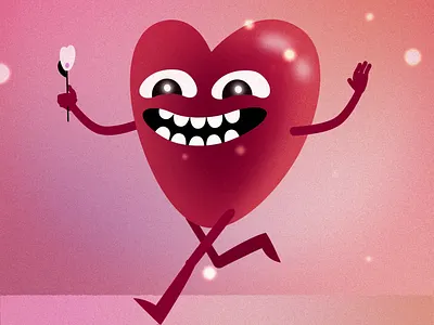 St Valentine's card 2d animation after effects animation character character design illustration love run cycle st. valentine