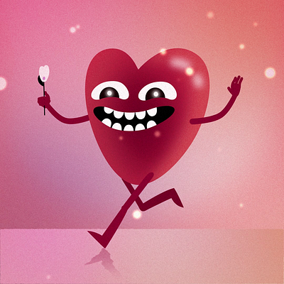 St Valentine's card 2d animation after effects animation character character design illustration love run cycle st. valentine