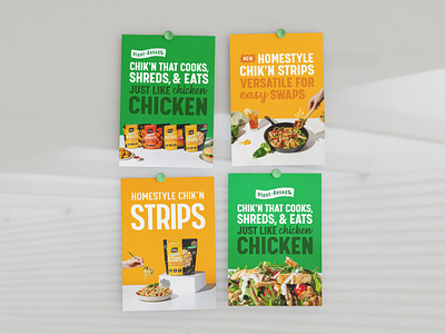 Vegan Chicken Ads food graphic design