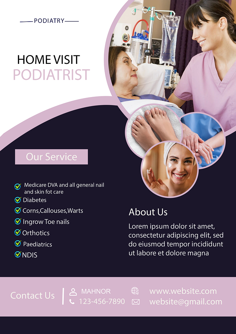 HOME VISIT PODIATRIST by MAHNOOR Rashid on Dribbble