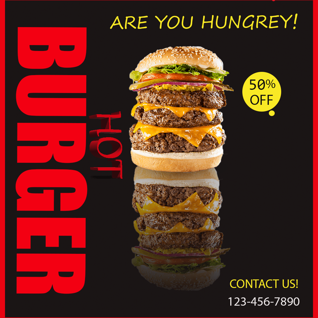 BURGER BANNER by MAHNOOR Rashid on Dribbble