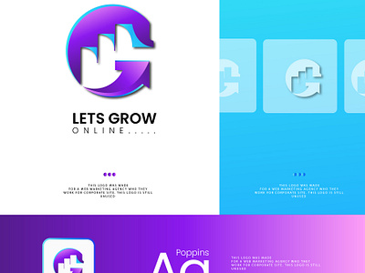 Growth - logo design abstract logo app logo best logo branding design graphic design grow online logo growth logo illustration letter g logo logo design logo designer logos minimal logo typography vector website logo