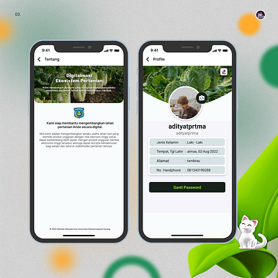 Pertanian App - agriculture in obtaining accurate information🌾 3d animation app design branding design illustration logo ui uidesign uiux