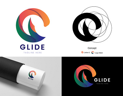 Glide - Logo Design abstract app logo branding creative logo gradient logo logo logo design logo designer logo icon minimal logo minimalist logo modern logo symbol vector website logo