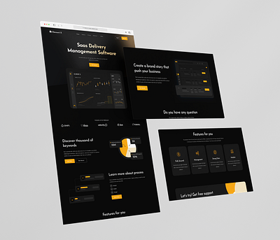 Saas Delivery Home Page creative crypto dashboard delivery design saas ui