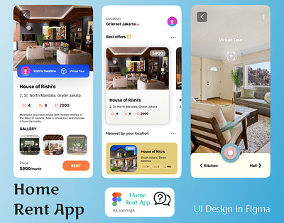 RentMates - A Home Rental App bra design homerentapp logo ui ux