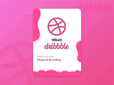 Hello dribbble! animation branding branding design brochure design business card design dribbble shop flyer design graphic design hello dribbble illustration logo logo design social post design t shirt design thank you manjurul branding thank you shot trifold design ui vector