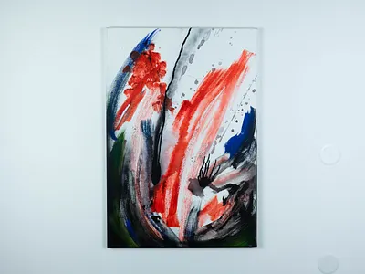 The Way of Sadness, Anger, melancholy, memory, power abstraction arylics on canvas painting sprays