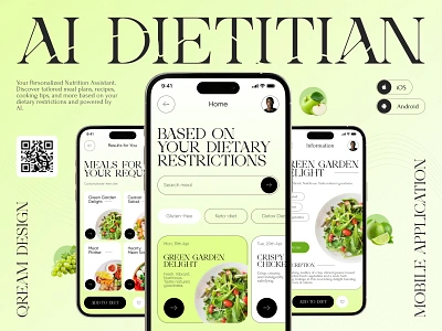 Mobile UI design for an AI-driven nutrition app ai ai app ai design app design app ui design dietician food food app ios app mobile mobile app mobile app ui mobile ui nutrition popular trending ui ui design uiux