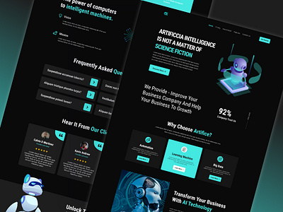 Artificial Intelligence Landing Page Design artificial augmented reality chatbot conceptual cyber security cyberspace cyborg human human resources humanoid robot intellectual intelligence robot robot hand robotic robotic arm technology virtual reality virtual software virtualization