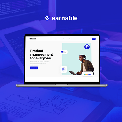 Earnable Landing page UI Design app design graphic design ui