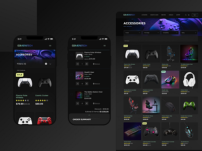 Gamer website design colors