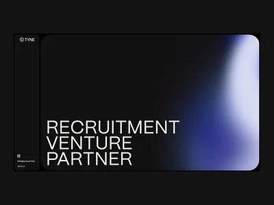 Tyne Landing page blocks blue clean horizontal scroll landing page minimalism partner recrutement stack venture