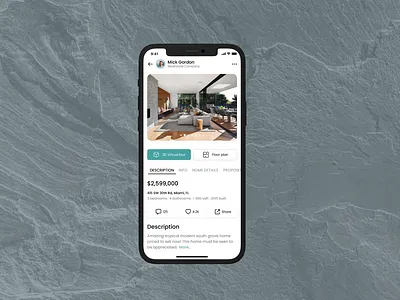 Information About the Property | RealE agent apartment app building green grey house houses ios land mobile mobileapp property app property management real estate realty rent rental ui ux