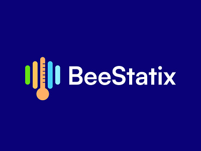Bee Statix analysis analytics bee bee hive brand identity chart data design finance logo logodesign minimal minimalist logo modern logo statistic logo statistics stats technology thermostat thermostat logo