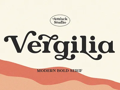 Vergilia Typeface branding display font font graphic design logo twisted typography