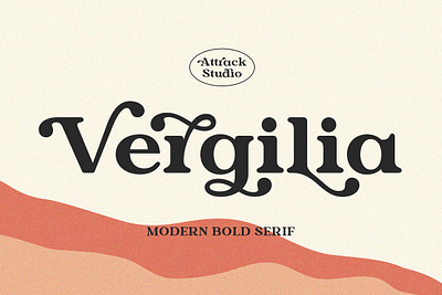 Vergilia Typeface branding display font font graphic design logo twisted typography