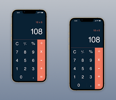 Calculator - #DailyUI 004 app calculator design ios iphone ui uiux ux