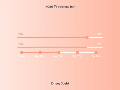 Day 086 - Progress bar 086 100daysofui branding challenges community dailyui design figma illustration ios logo mobile progressbar ui ux website websites